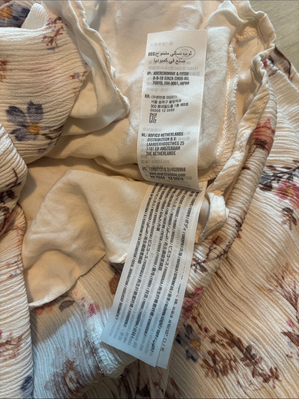 Abercrombie & Fitch Cream Floral Spaghetti-Strap Maxi Dress - Picture 4 of 4